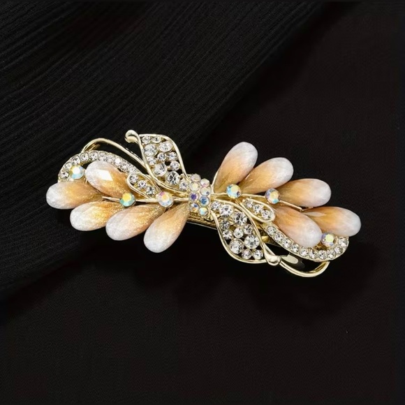 Accessories - Rhinestone Embellished Barrette Hair Clip Barrette Gorgeous New Modern